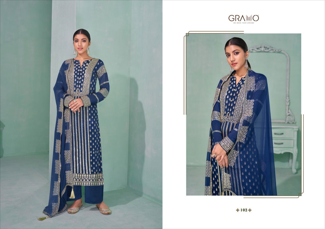 Gramo Anokhi Heavy Festival Wear Heavy Georgette Designer Salwar Suit Collection